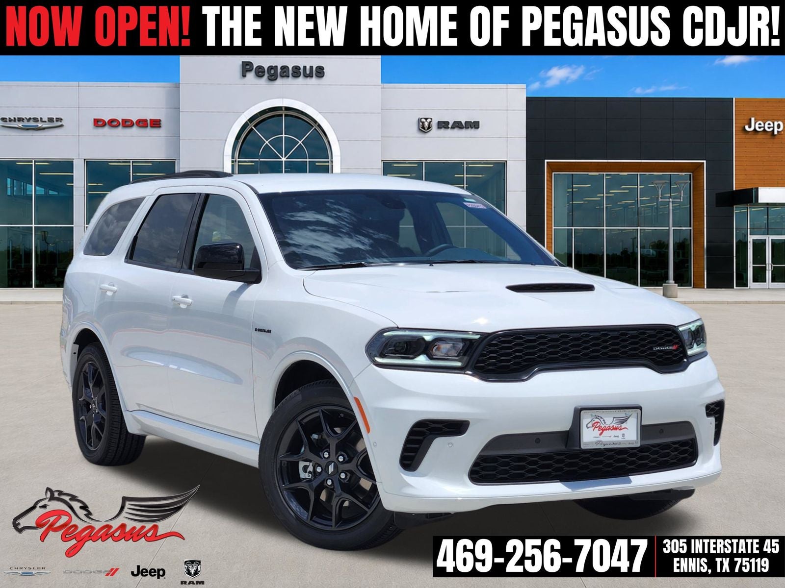 2026 Dodge Durango DURANGO GT AWD HEMI V8 in White Knuckle Clear-Coat Exterior Paint — front three-quarter view