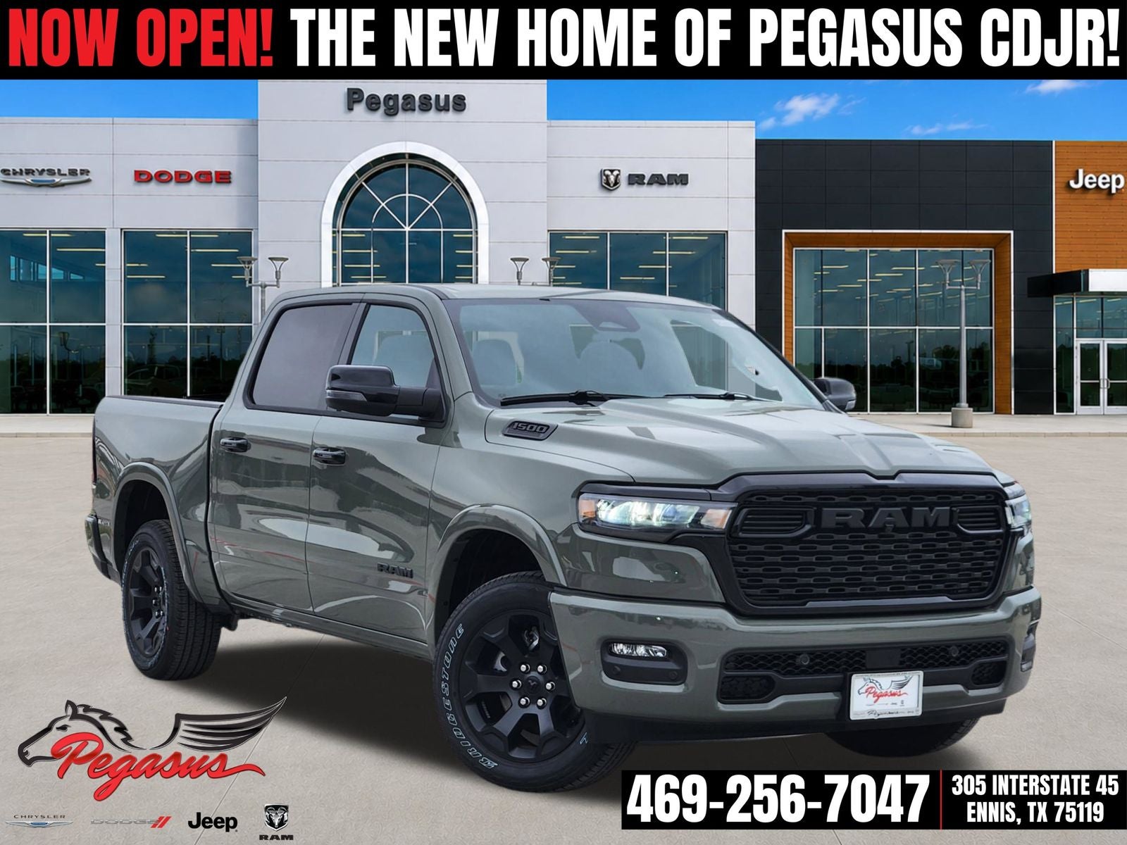 2026 RAM Ram 1500 RAM 1500 LONE STAR CREW CAB 4X4 5'7' BOX in Canyon Lake Exterior Paint — front three-quarter view