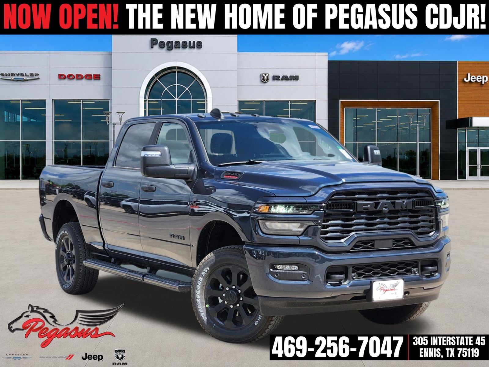 2026 RAM Ram 2500 RAM 2500 LONE STAR CREW CAB 4X4 6'4' BOX in Forged Blue Metallic Exterior Paint — front three-quarter view