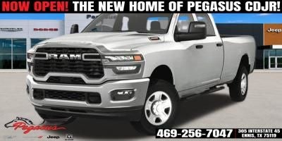 2026 RAM Ram 3500 RAM 3500 TRADESMAN CREW CAB 4X4 8' BOX in Granite Crystal Metallic Clear-Coat Exterior Paint — front three-quarter view