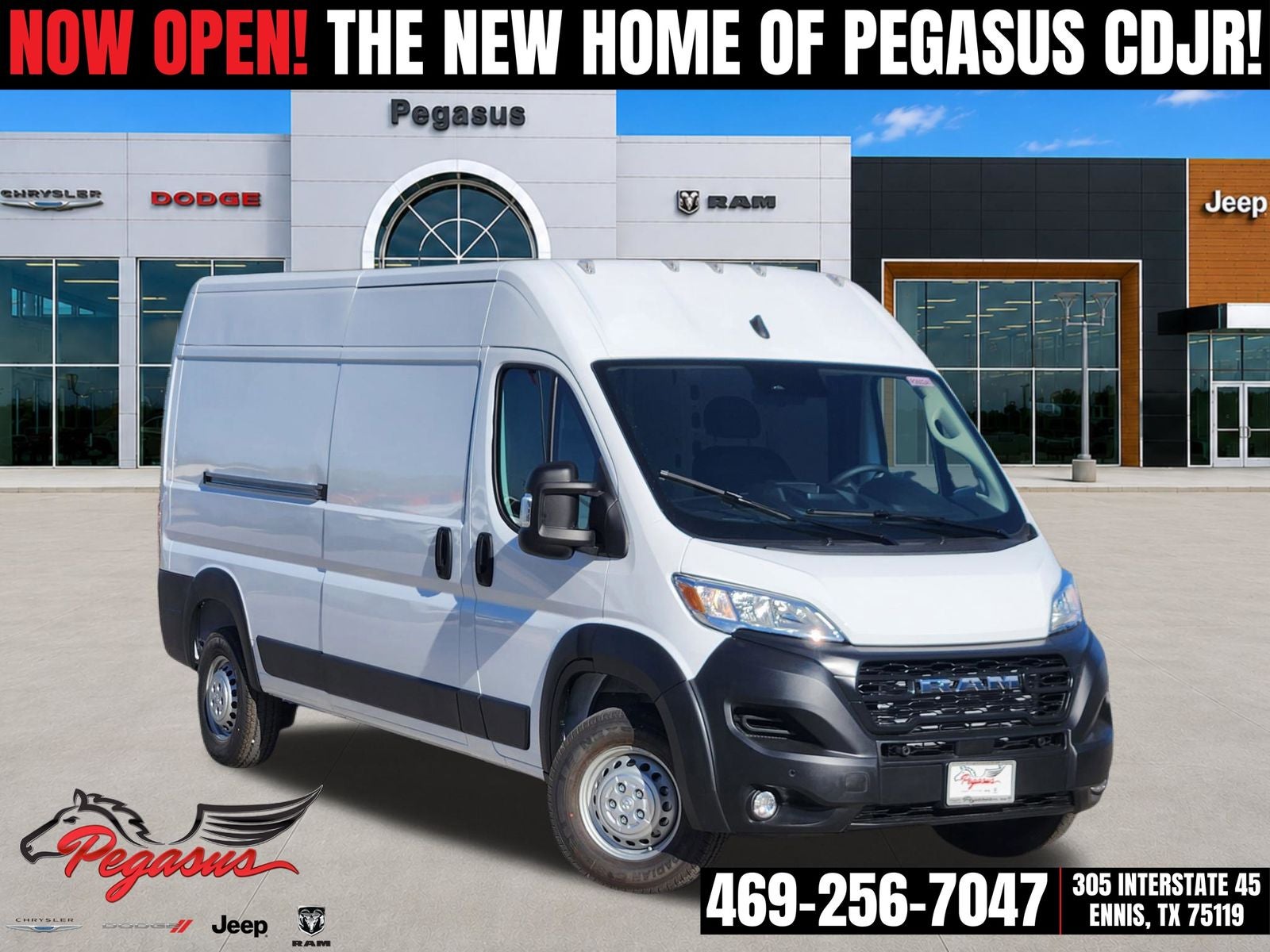 2026 RAM Ram ProMaster RAM PROMASTER 2500 TRADESMAN CARGO VAN HIGH ROOF 159' WB in Bright White Clear-Coat Exterior Paint — front...