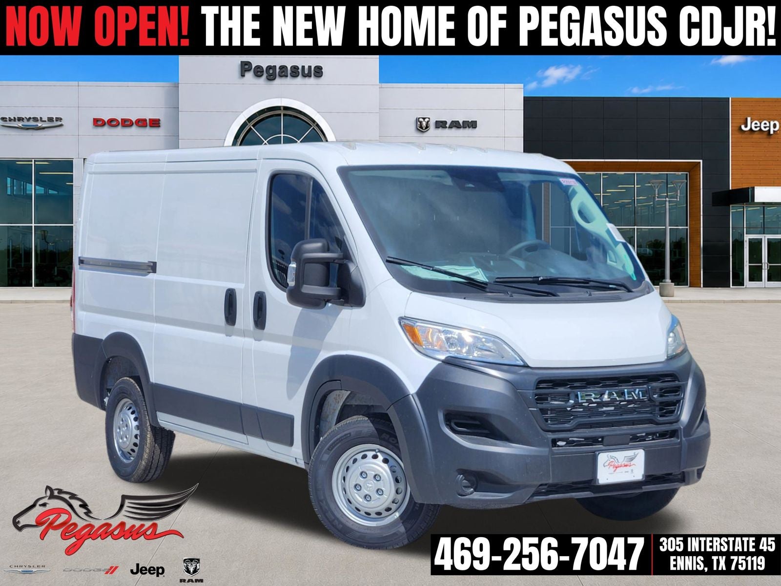 2026 RAM Ram ProMaster RAM PROMASTER 1500 TRADESMAN CARGO VAN LOW ROOF 118' WB in Bright White Clear-Coat Exterior Paint — front...