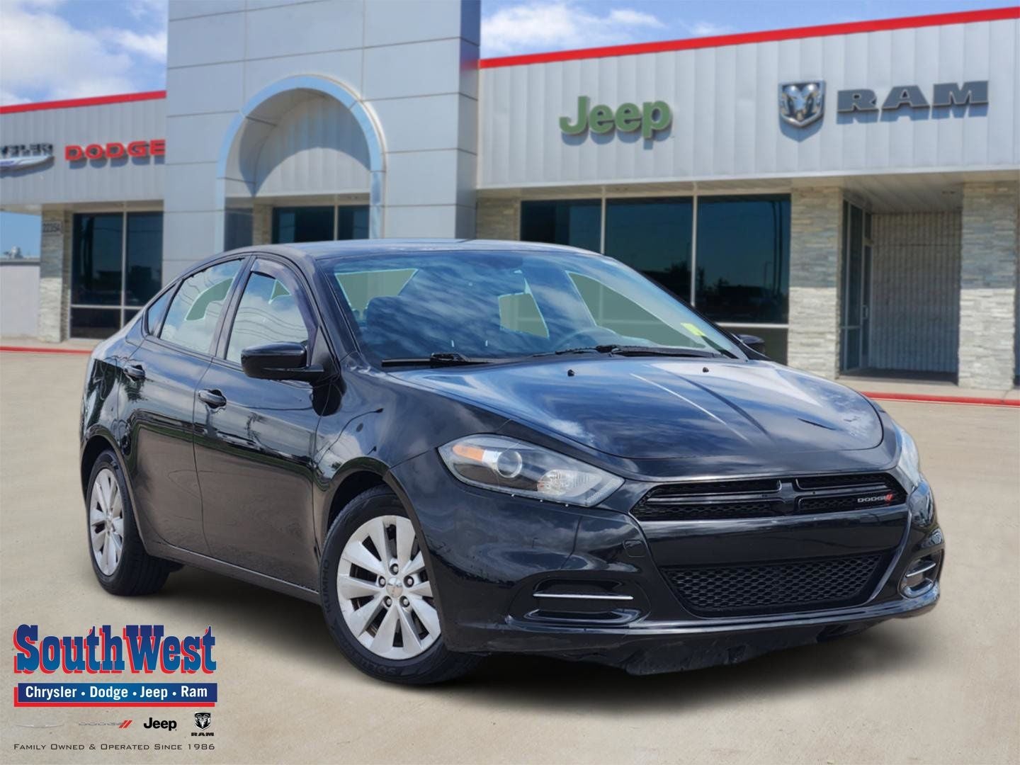 2014 Dodge Dart SXT in Pitch Black Clearcoat — front three-quarter view