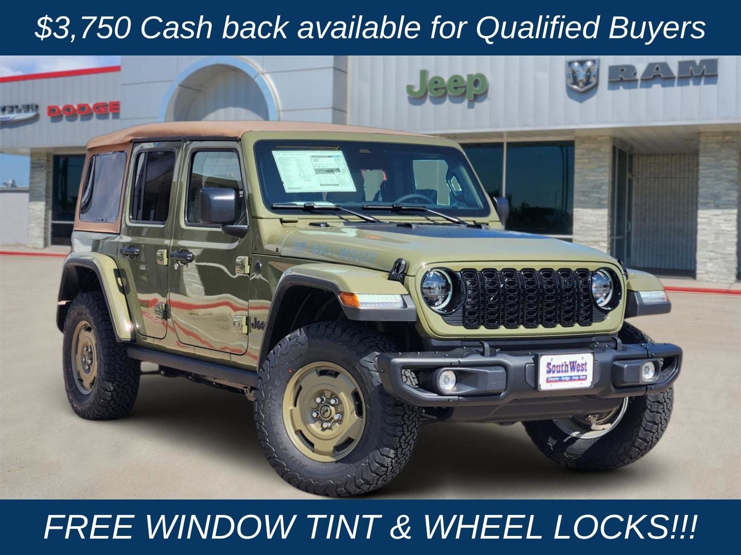 2026 Jeep Wrangler WRANGLER 4-DOOR WILLYS '41 in 41 Exterior Paint — front three-quarter view