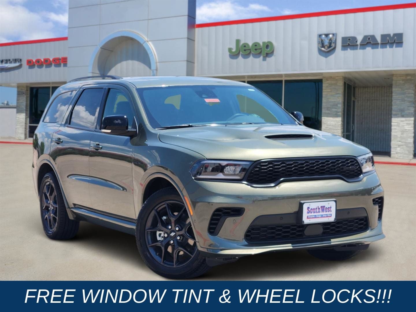 2026 Dodge Durango DURANGO GT PLUS AWD HEMI V8 in Green Machine Exterior Paint — front three-quarter view