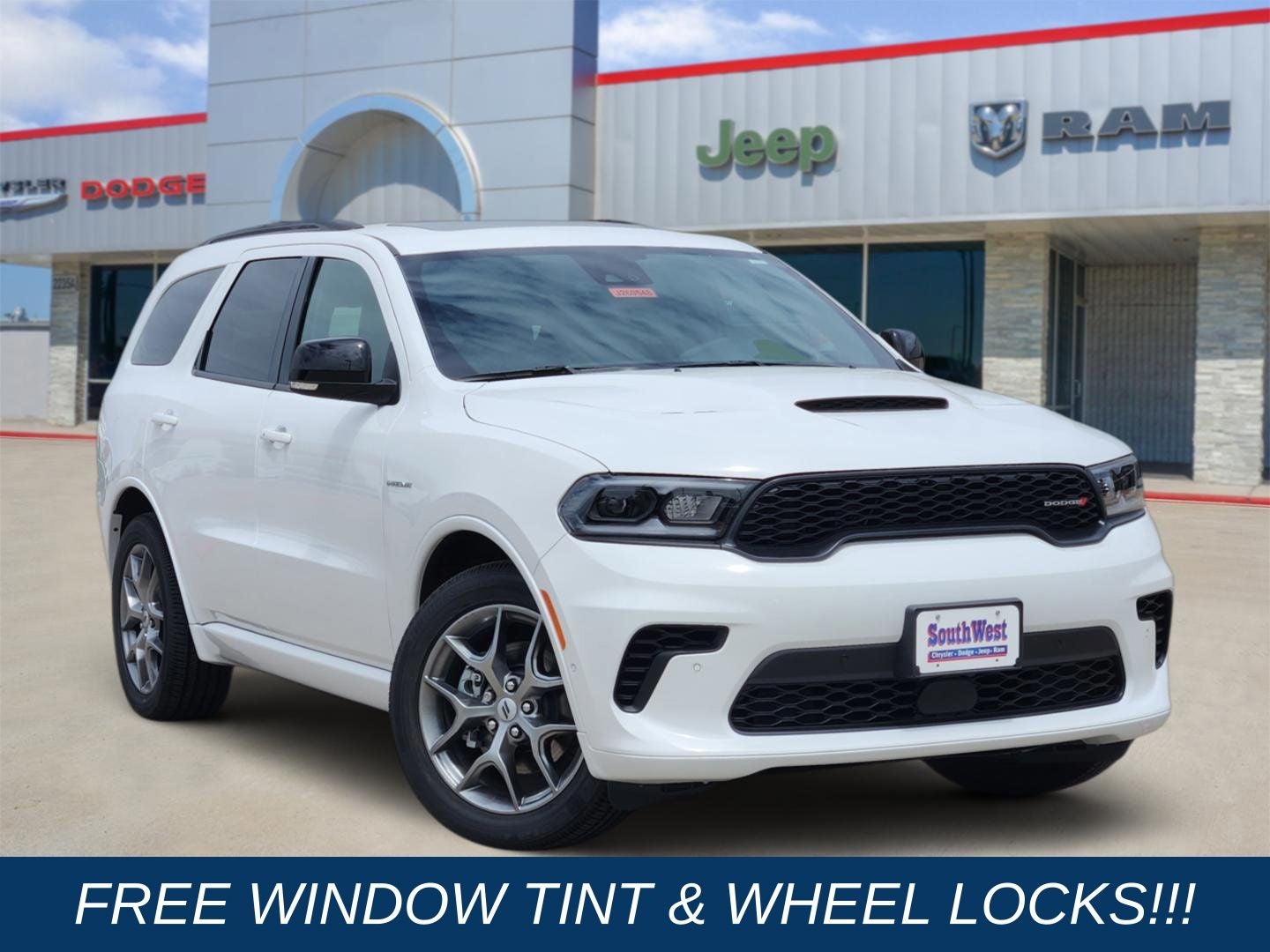 2026 Dodge Durango DURANGO GT PLUS AWD HEMI V8 in White Knuckle Clear-Coat Exterior Paint — front three-quarter view
