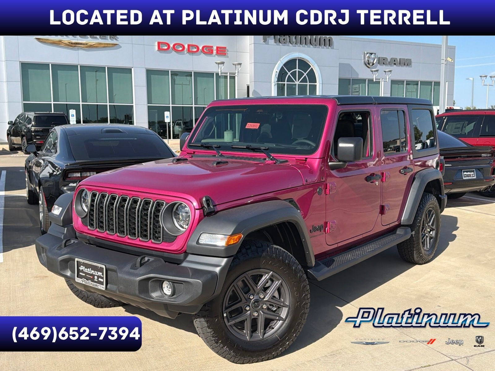 2026 Jeep Wrangler WRANGLER 4-DOOR SPORT S in Tuscadero Pearlcoat — front three-quarter view
