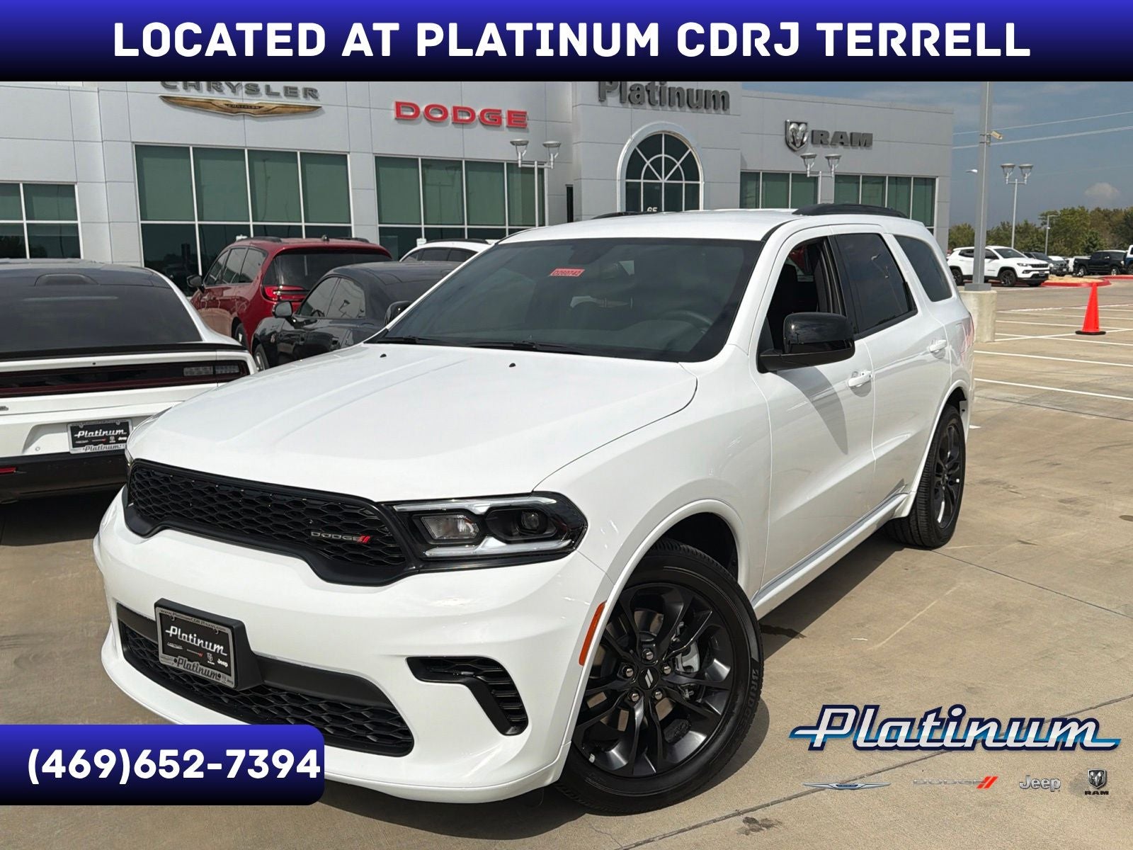 2026 Dodge Durango DURANGO GT RWD in White Knuckle Clear-Coat Exterior Paint — front three-quarter view