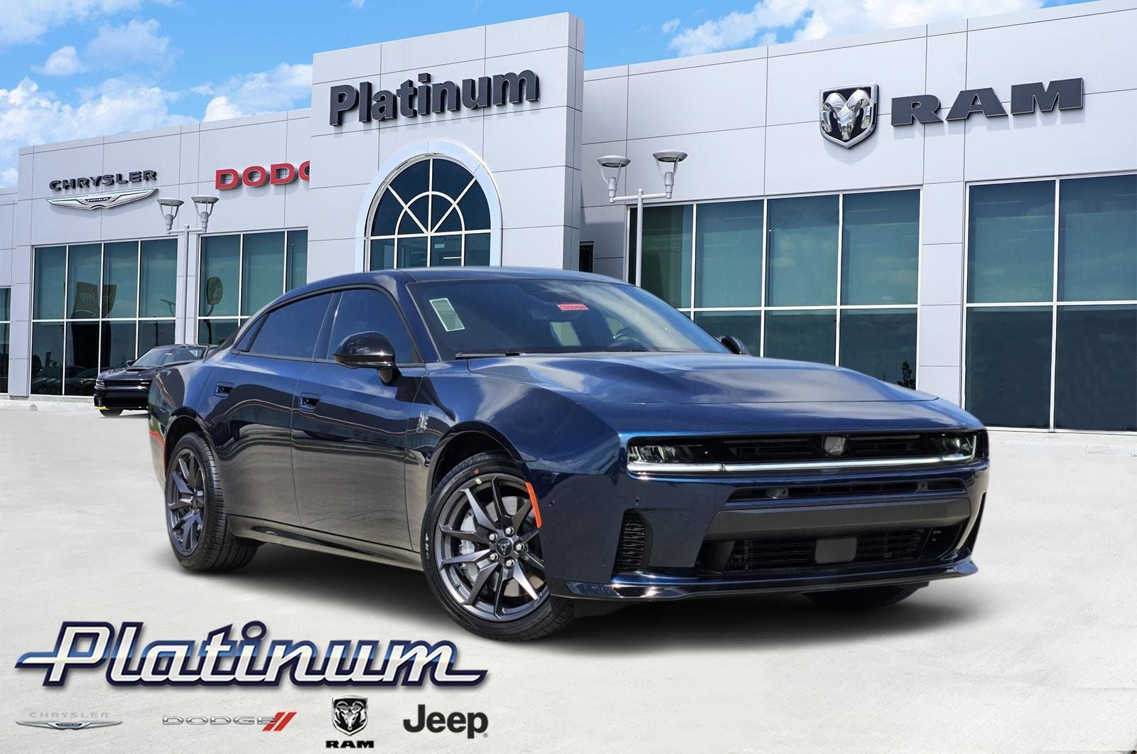 2026 Dodge Charger CHARGER SCAT PACK PLUS 4-DOOR AWD in After Dark Exterior Paint — front three-quarter view