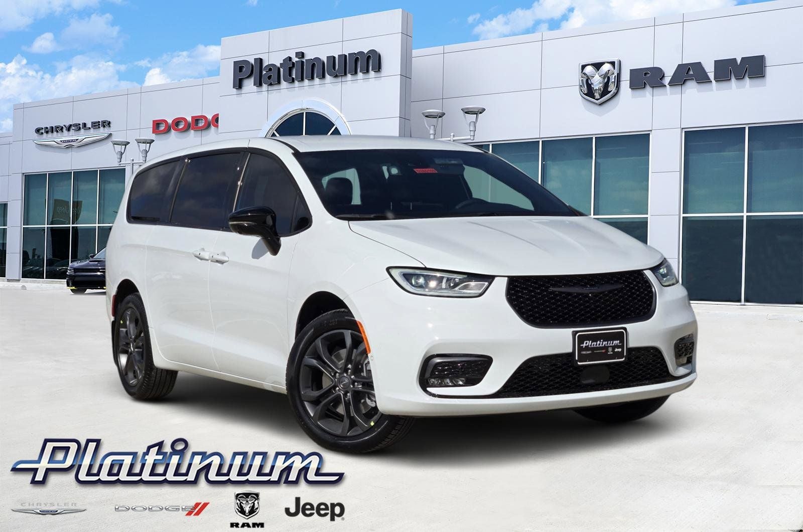 2026 Chrysler Pacifica PACIFICA SELECT AWD in Bright White Clear-Coat Exterior Paint — front three-quarter view