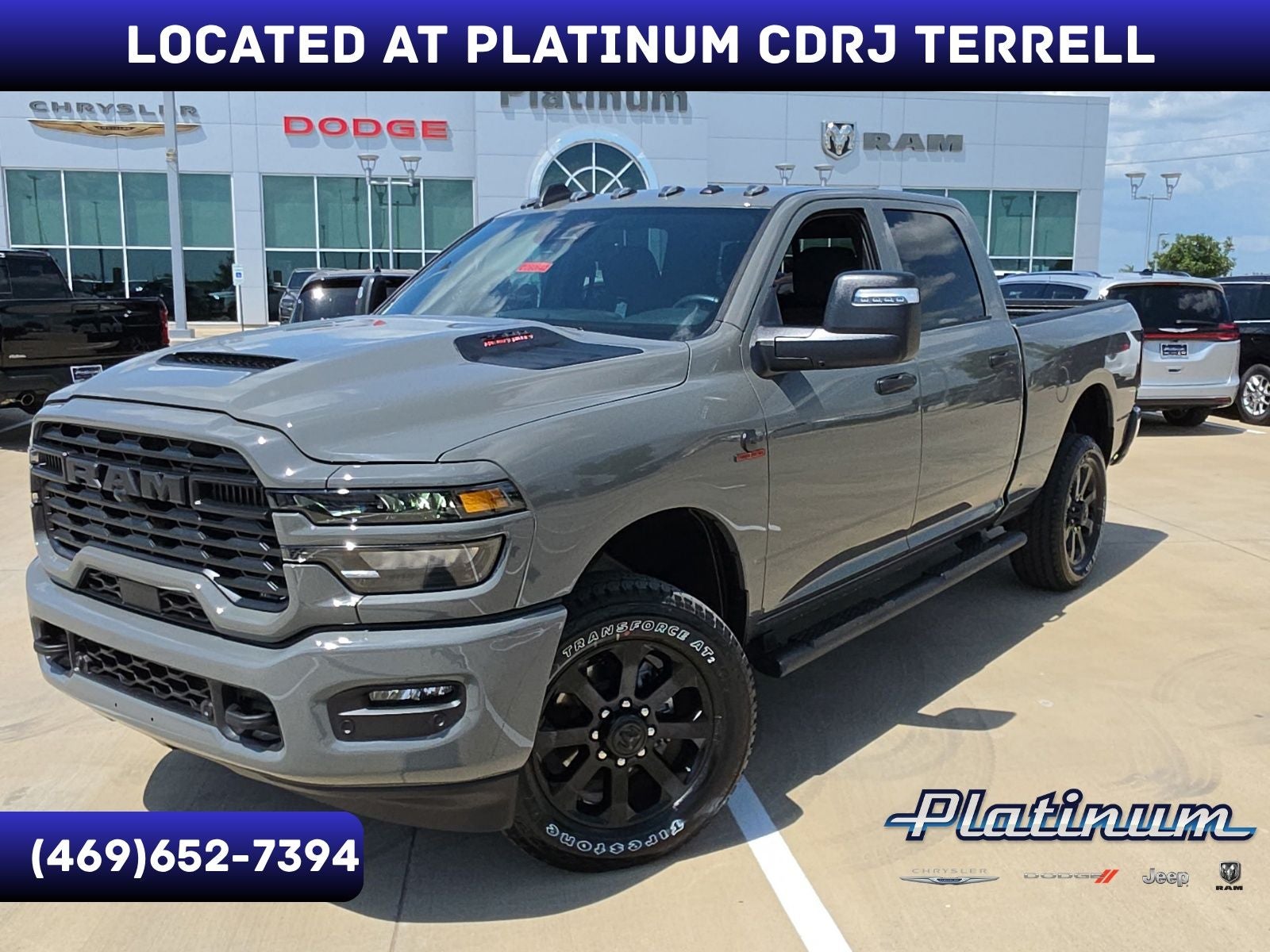 2026 RAM Ram 2500 RAM 2500 BLACK EXPRESS CREW CAB 4X4 6'4' BOX in Ceramic Gray Clear-Coat Exterior Paint — front three-quarter view