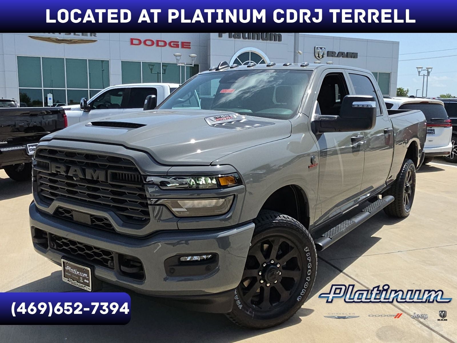 2026 RAM Ram 2500 RAM 2500 BLACK EXPRESS CREW CAB 4X4 6'4' BOX in Ceramic Gray Clear-Coat Exterior Paint — front three-quarter view