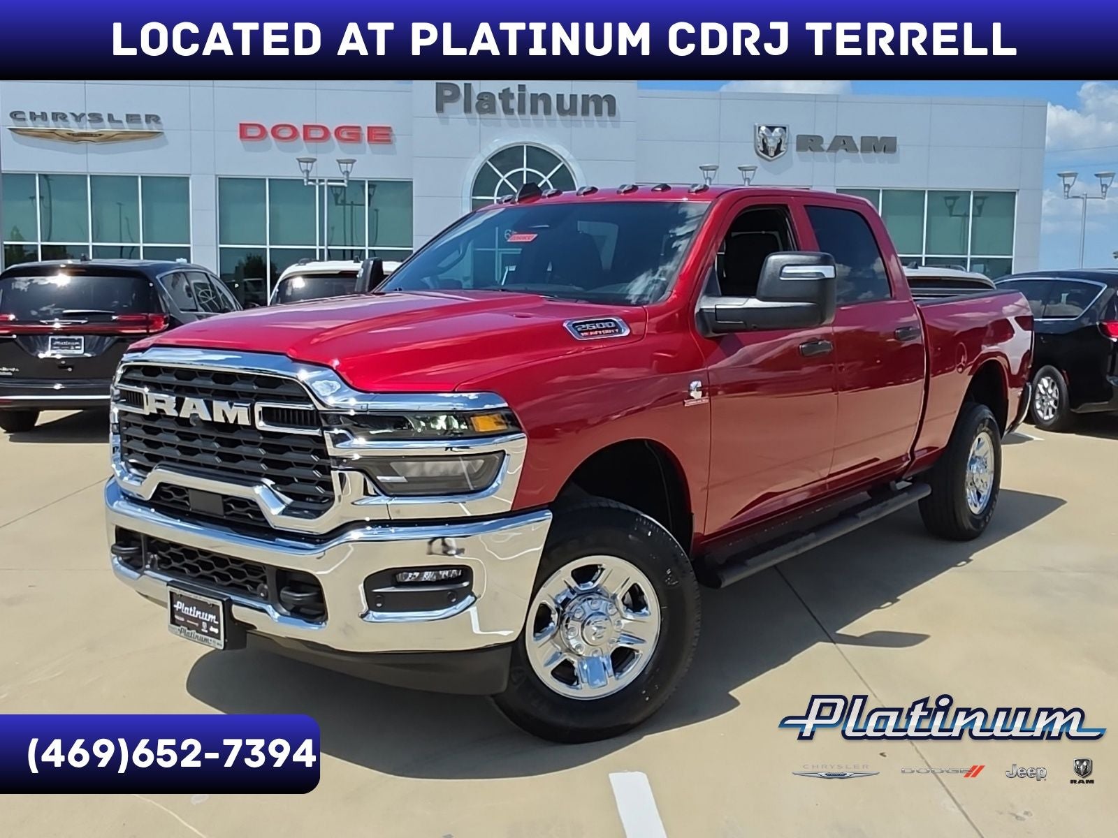 2026 RAM Ram 2500 RAM 2500 TRADESMAN CREW CAB 4X4 6'4' BOX in Molten Red Pearl-Coat Exterior Paint — front three-quarter view