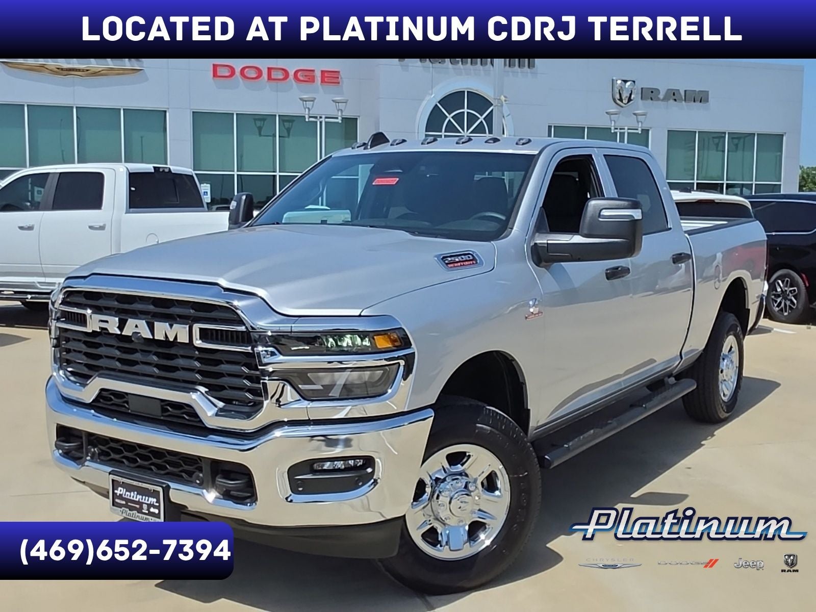 2026 RAM Ram 2500 RAM 2500 TRADESMAN CREW CAB 4X4 6'4' BOX in Silver-Zynith Exterior Paint — front three-quarter view