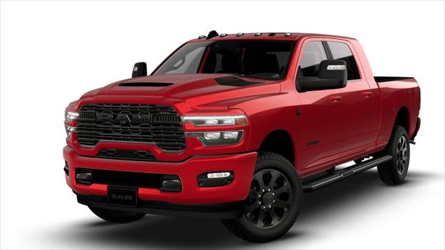 2026 RAM Ram 2500 RAM 2500 LARAMIE MEGA CAB 4X4 6'4' BOX in Molten Red Pearl-Coat Exterior Paint — front three-quarter view