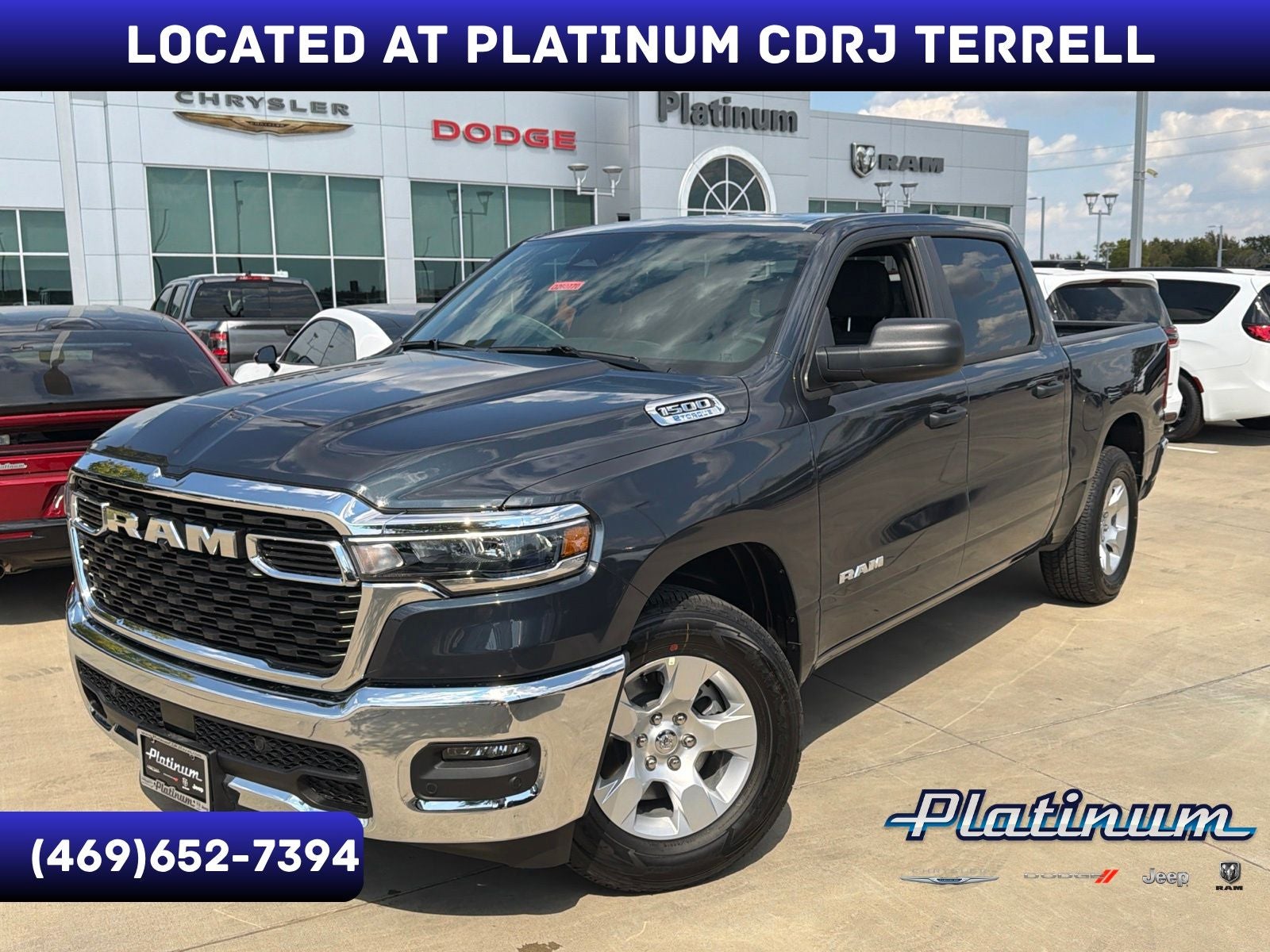 2026 RAM Ram 1500 RAM 1500 LONE STAR CREW CAB 4X2 5'7' BOX in Forged Blue Metallic Exterior Paint — front three-quarter view