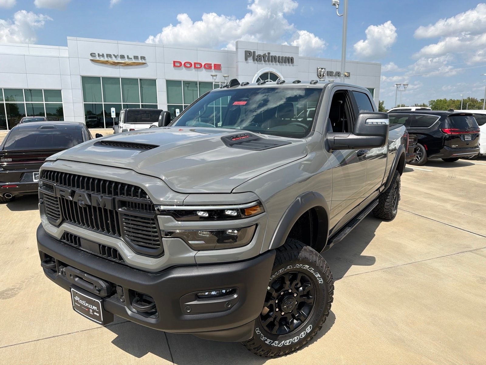 2026 RAM Ram 2500 RAM 2500 POWER WAGON CREW CAB 4X4 6'4' BOX in Ceramic Gray Clear-Coat Exterior Paint — front three-quarter view