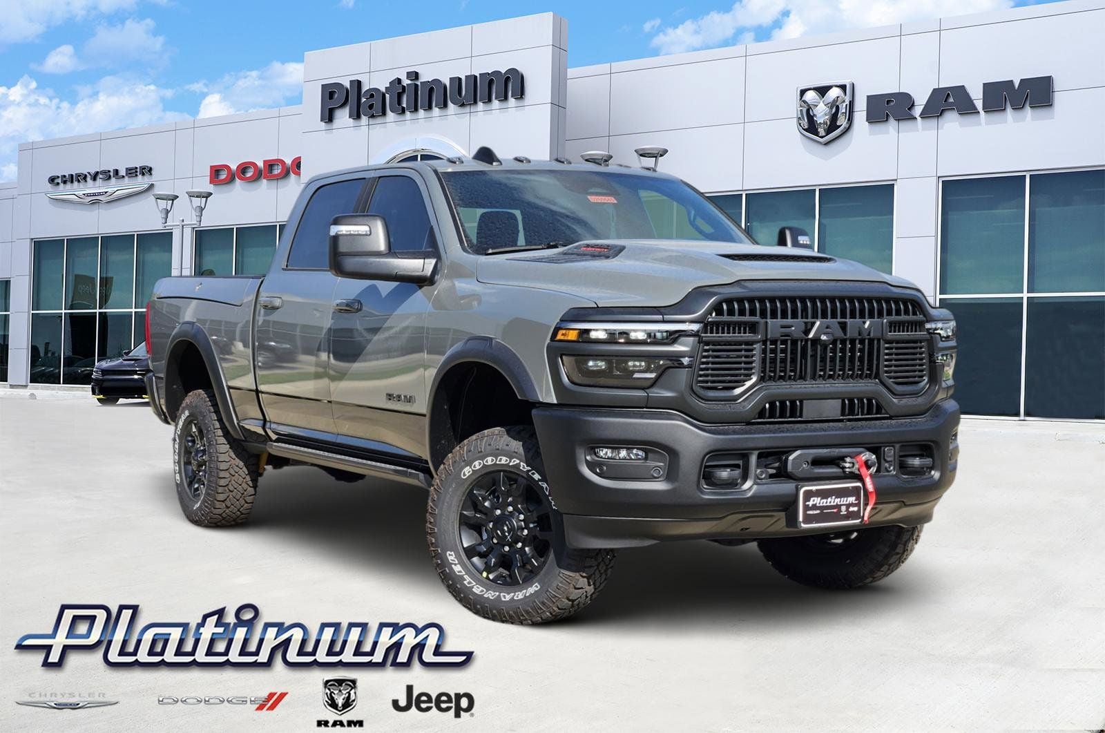 2026 RAM Ram 2500 RAM 2500 POWER WAGON CREW CAB 4X4 6'4' BOX in Ceramic Gray Clear-Coat Exterior Paint — front three-quarter view