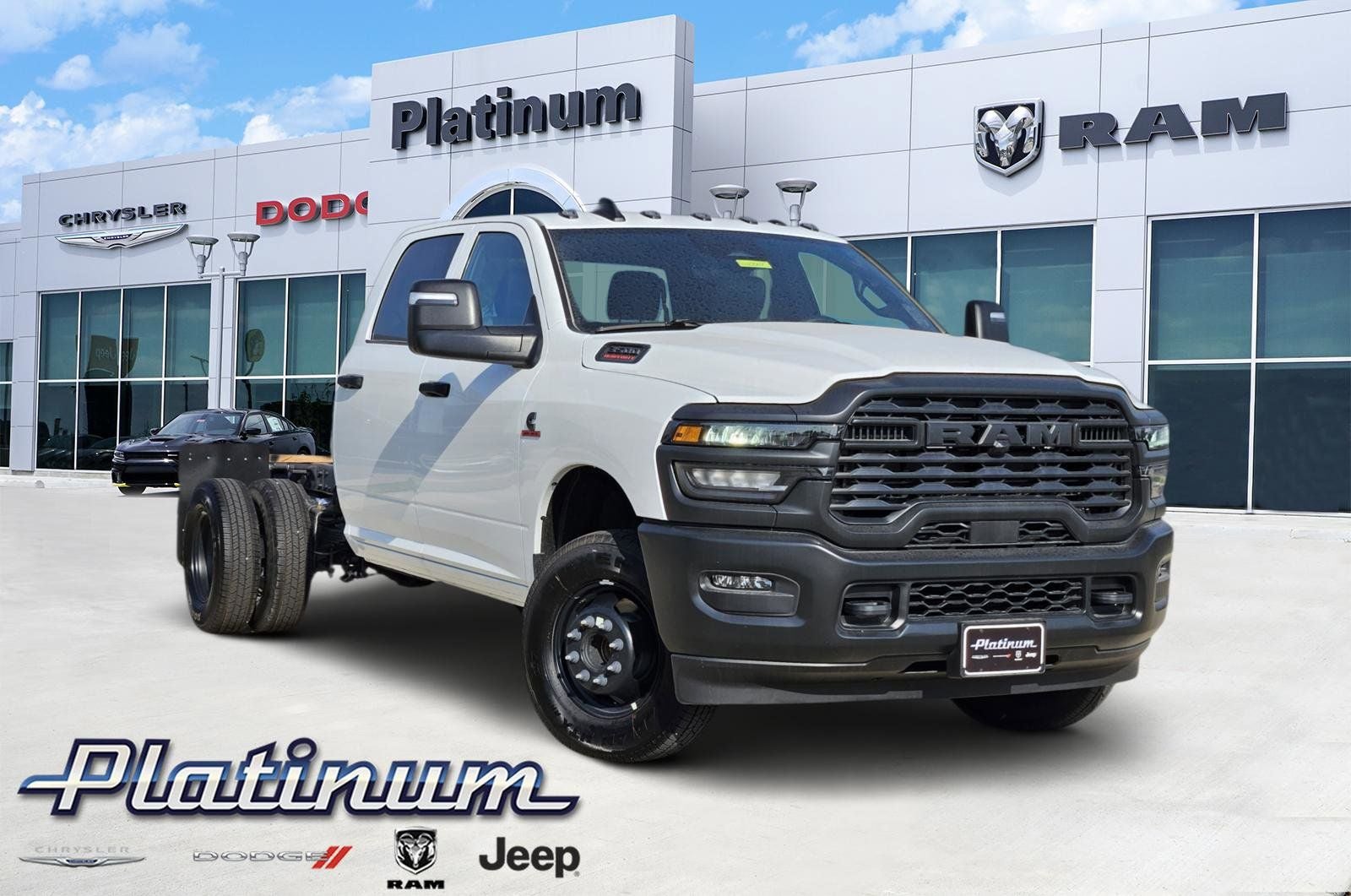 2026 RAM Ram 3500 Chassis Cab RAM 3500 TRADESMAN CREW CAB CHASSIS 4X4 60' CA in Bright White Clear-Coat Exterior Paint — front...