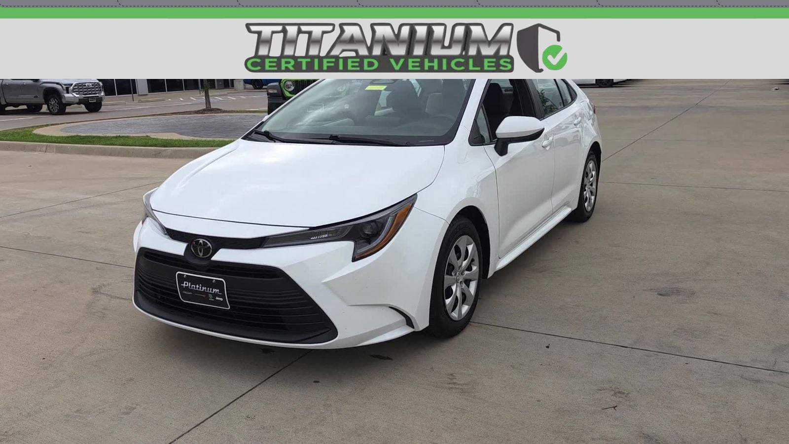 2024 Toyota Corolla LE in Ice — front three-quarter view