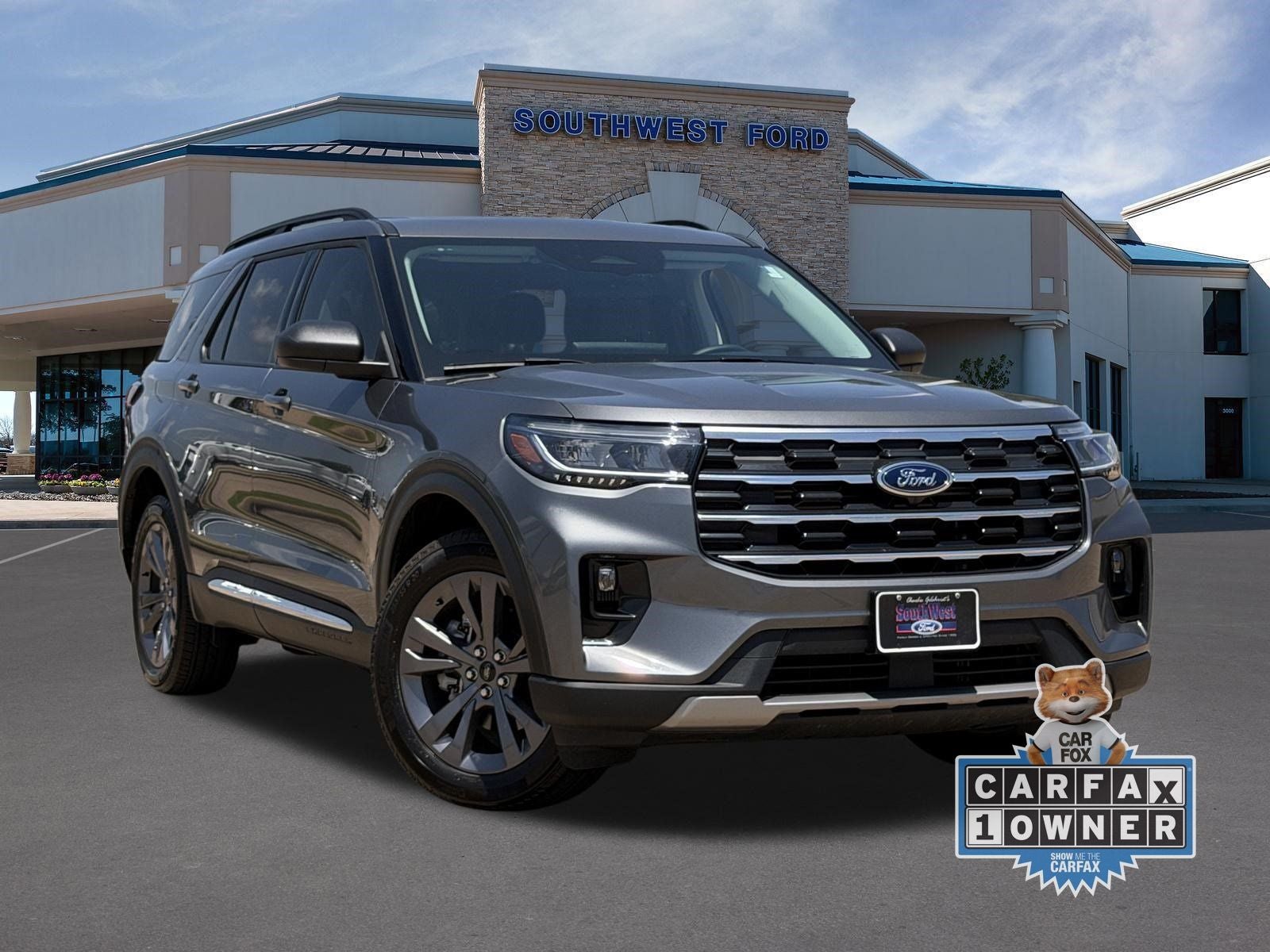 2025 Ford Explorer Active in Carbonized Gray Metallic — front three-quarter view