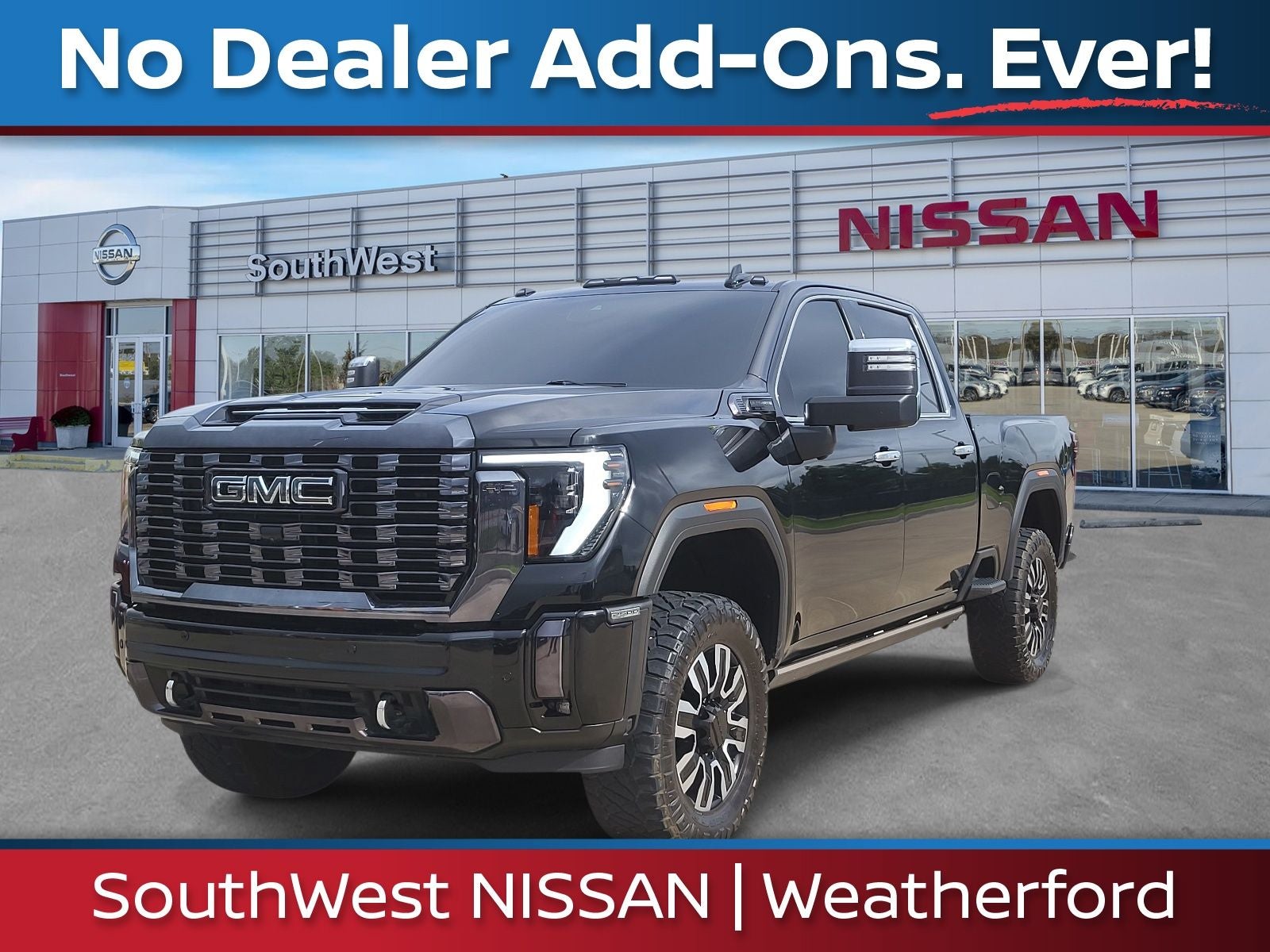 2024 GMC Sierra 2500HD Denali Ultimate in Onyx Black — front three-quarter view