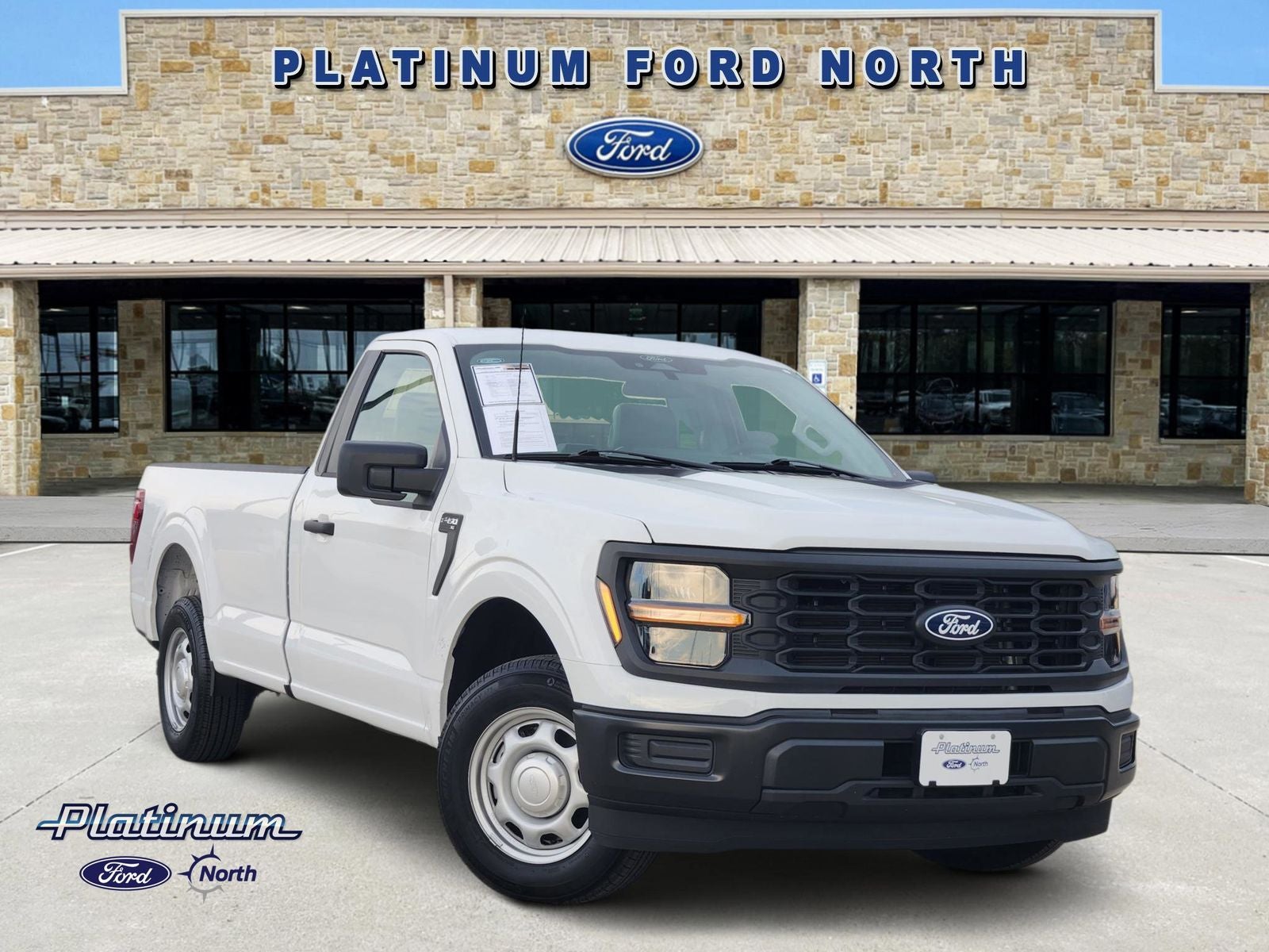 2025 Ford F-150 XL in Oxford White — front three-quarter view