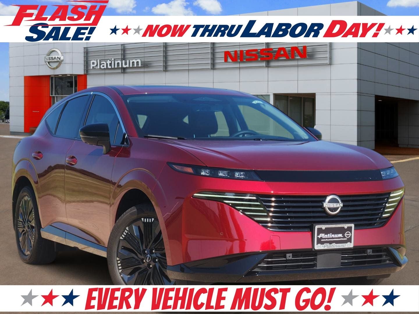 2025 Nissan Murano Platinum in Scarlet Ember Tintcoat — front three-quarter view