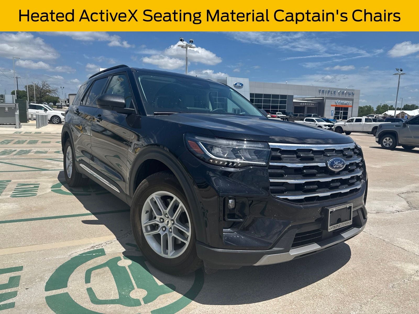 2025 Ford Explorer Active in Carbonized Gray Metallic — front three-quarter view