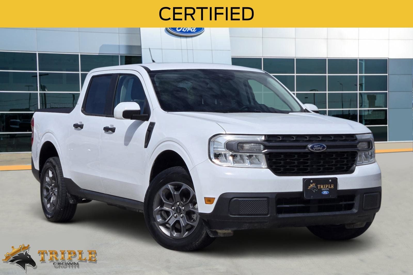 2023 Ford Maverick XLT in Oxford White — front three-quarter view