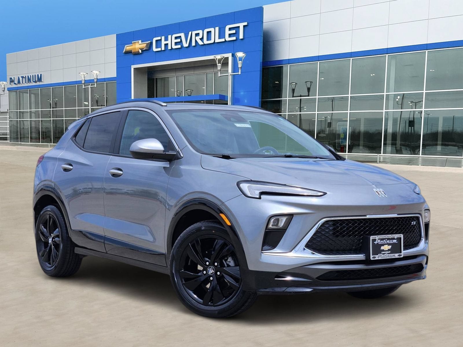2024 Buick Encore GX Sport Touring in Moonstone Gray Metallic — front three-quarter view