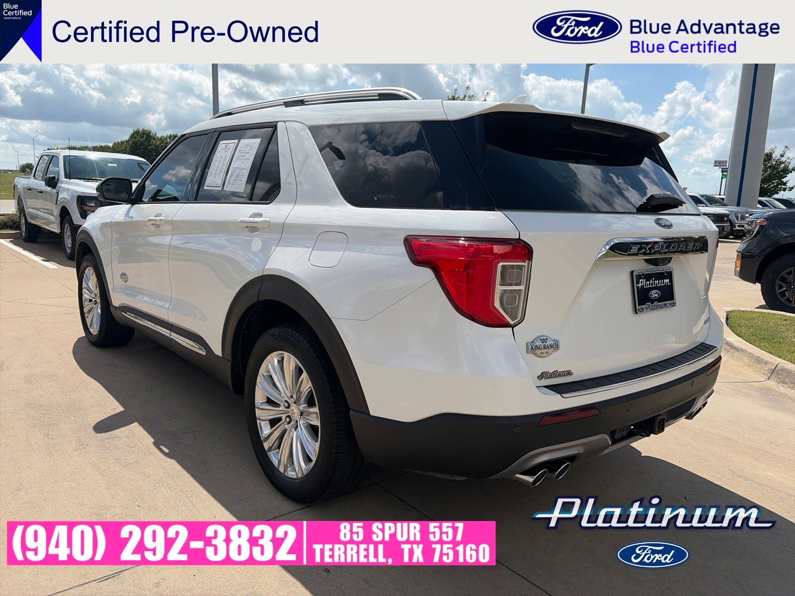 2022 Ford Explorer — rear three-quarter view